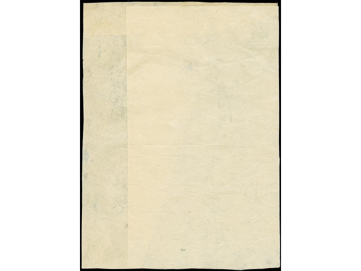 1871, 500 mon yellow green, earliest printing, plate I, position 10, tied by large "Fushimi Kensazumi" to the reverse of a co