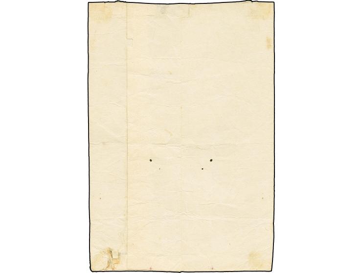 1871, 48 mon plate II, a vertical pair, positions 24-32, used in combination with 100 mon plate I, position 8 (with official 